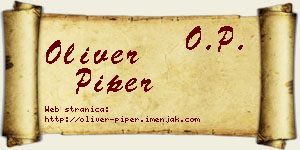 Oliver Piper vizit kartica